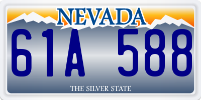 NV license plate 61A588