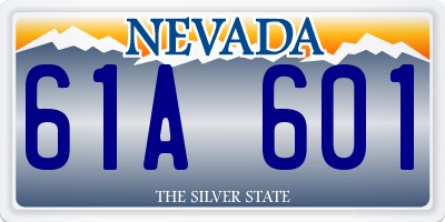 NV license plate 61A601