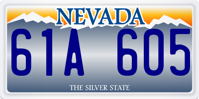 NV license plate 61A605