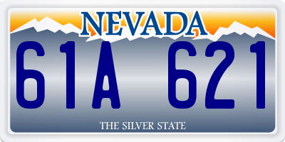NV license plate 61A621