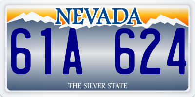 NV license plate 61A624