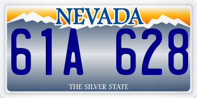 NV license plate 61A628