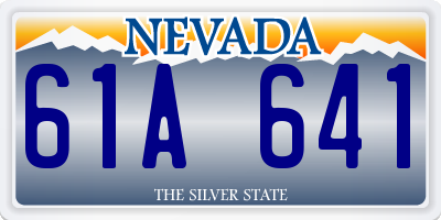 NV license plate 61A641