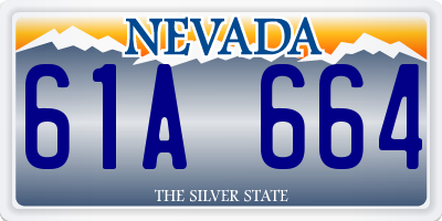 NV license plate 61A664