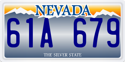 NV license plate 61A679
