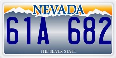 NV license plate 61A682