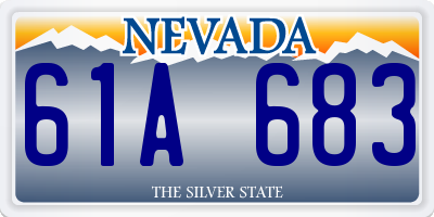 NV license plate 61A683