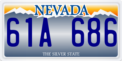 NV license plate 61A686