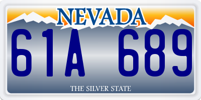 NV license plate 61A689