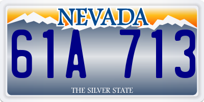 NV license plate 61A713