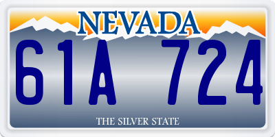 NV license plate 61A724