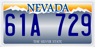 NV license plate 61A729