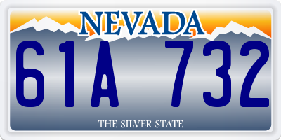 NV license plate 61A732