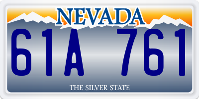 NV license plate 61A761