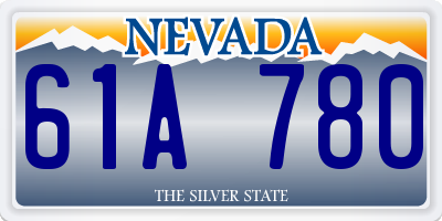NV license plate 61A780