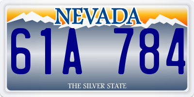 NV license plate 61A784