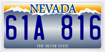NV license plate 61A816