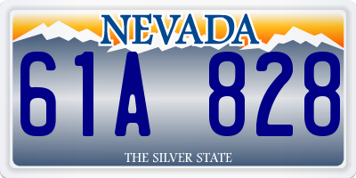 NV license plate 61A828