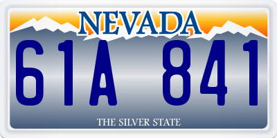 NV license plate 61A841