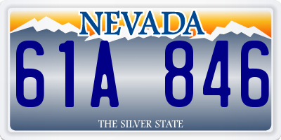 NV license plate 61A846