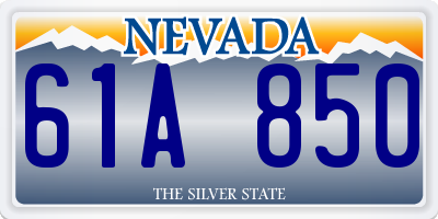 NV license plate 61A850