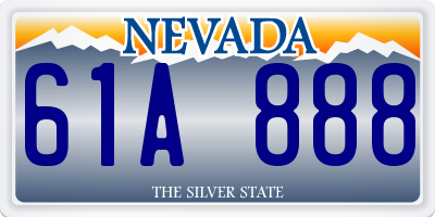 NV license plate 61A888