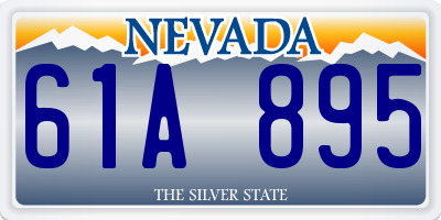 NV license plate 61A895