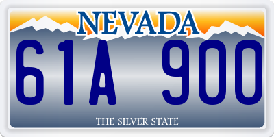 NV license plate 61A900