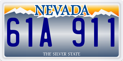 NV license plate 61A911