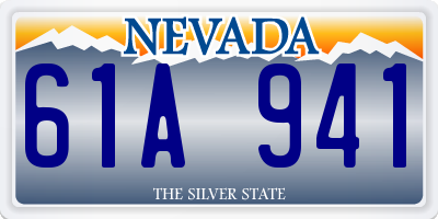 NV license plate 61A941