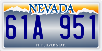NV license plate 61A951