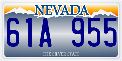 NV license plate 61A955