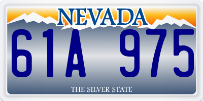 NV license plate 61A975