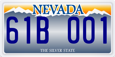 NV license plate 61B001