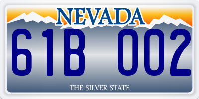 NV license plate 61B002