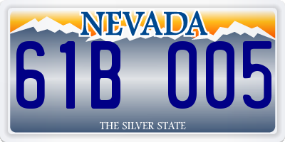 NV license plate 61B005