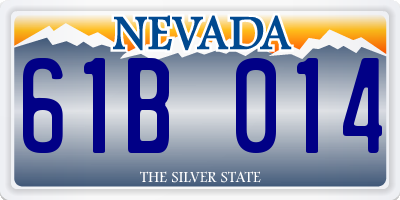 NV license plate 61B014