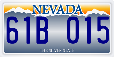 NV license plate 61B015