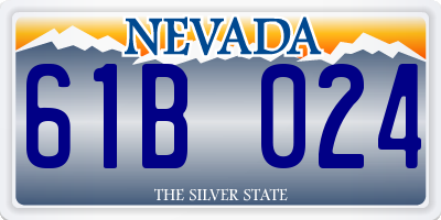 NV license plate 61B024