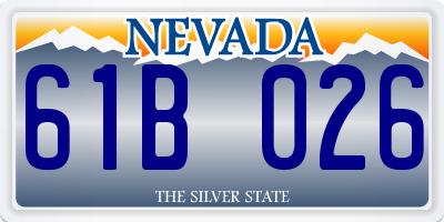 NV license plate 61B026
