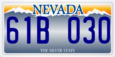 NV license plate 61B030