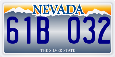 NV license plate 61B032