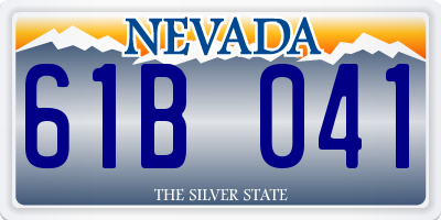 NV license plate 61B041