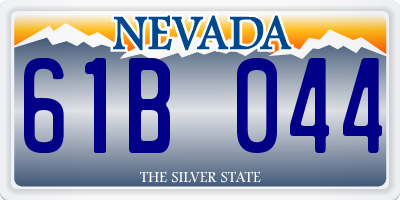 NV license plate 61B044