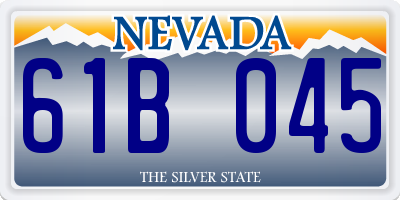 NV license plate 61B045