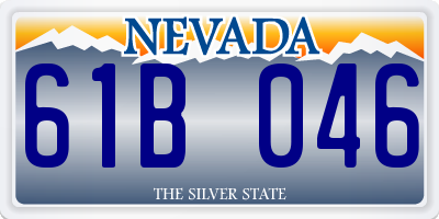 NV license plate 61B046