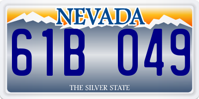 NV license plate 61B049