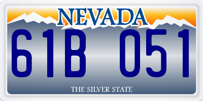 NV license plate 61B051