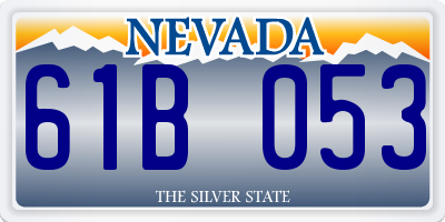 NV license plate 61B053