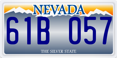 NV license plate 61B057